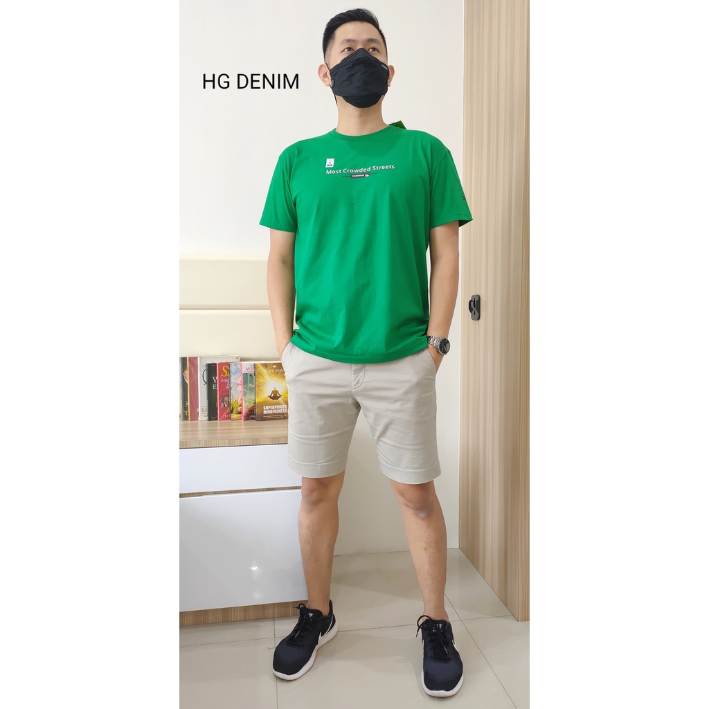 HG DENIM XXL COTTON COMBED KAOS PRIA POLOS PENDEK