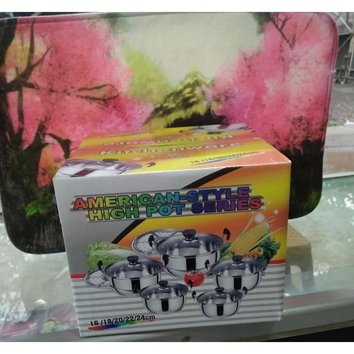 PANCI SET | Panci Set American Style Kitchenware Pot Set 5 in 1 FULL Stainless Stell