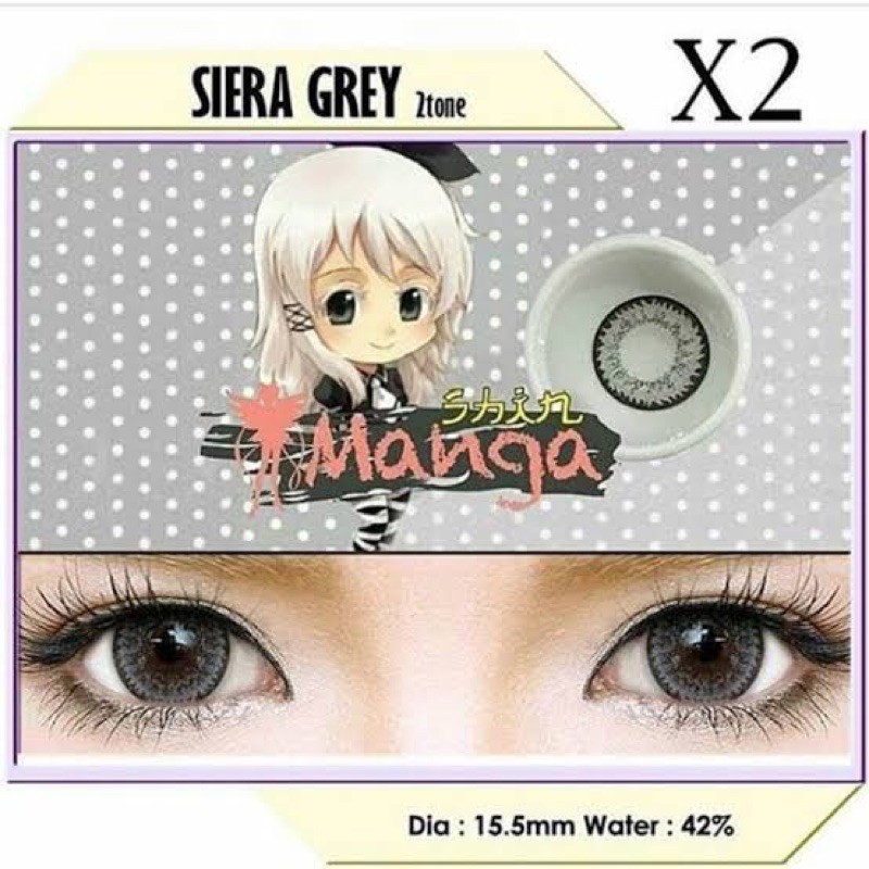 Softlens X2 Shin Manga 15mm Normal dan Minus