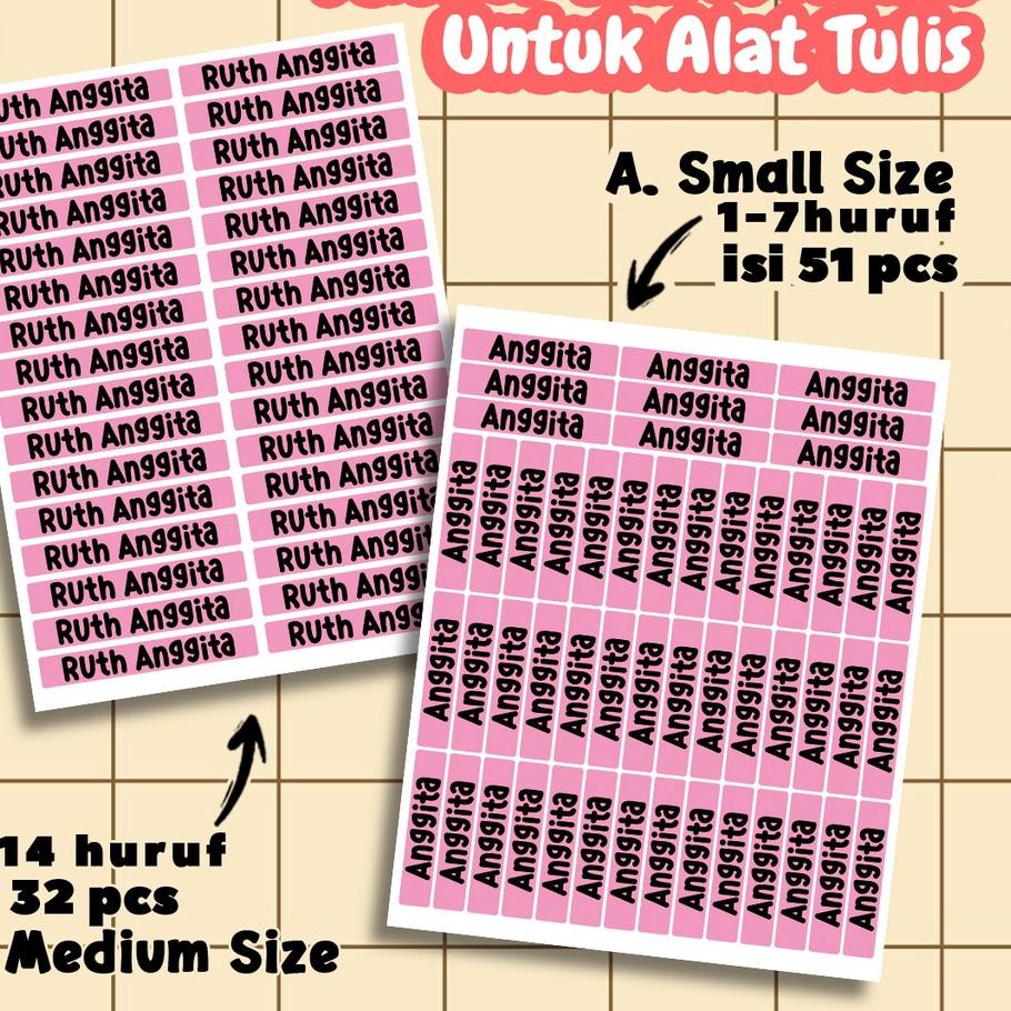 

Stok terbaru/5.5 HARGA GROSIR/Terbaru dan terlaris/BRANDS FESTIVAL/BIG SALE Label Nama Anak untuk Alat Tulis ATK Stiker Buku Stiker Pensil Custom ❤[⚡PECIAL PRICE !!!]❤