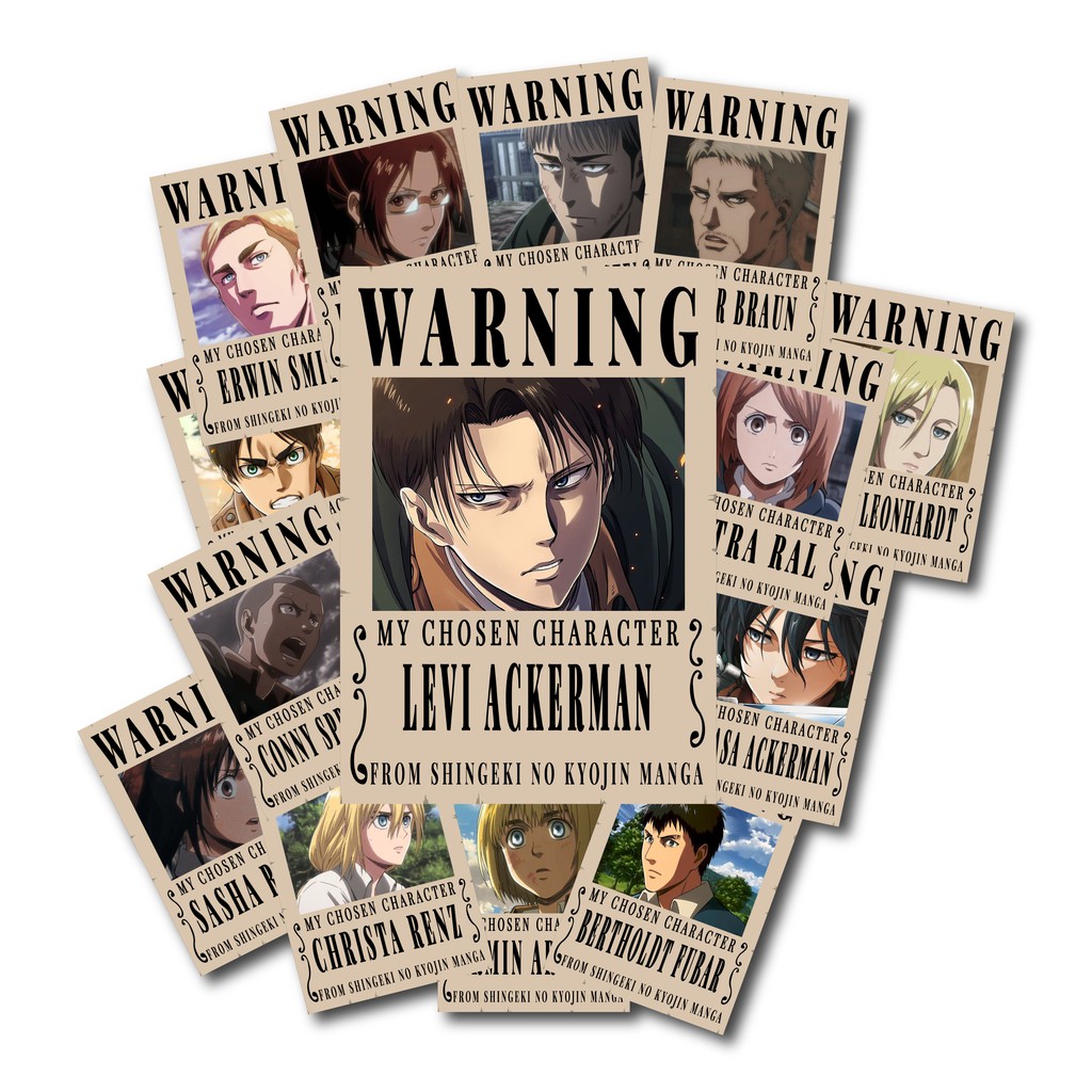 Poster Warning Shingeki no Kyojin Attack On Titan