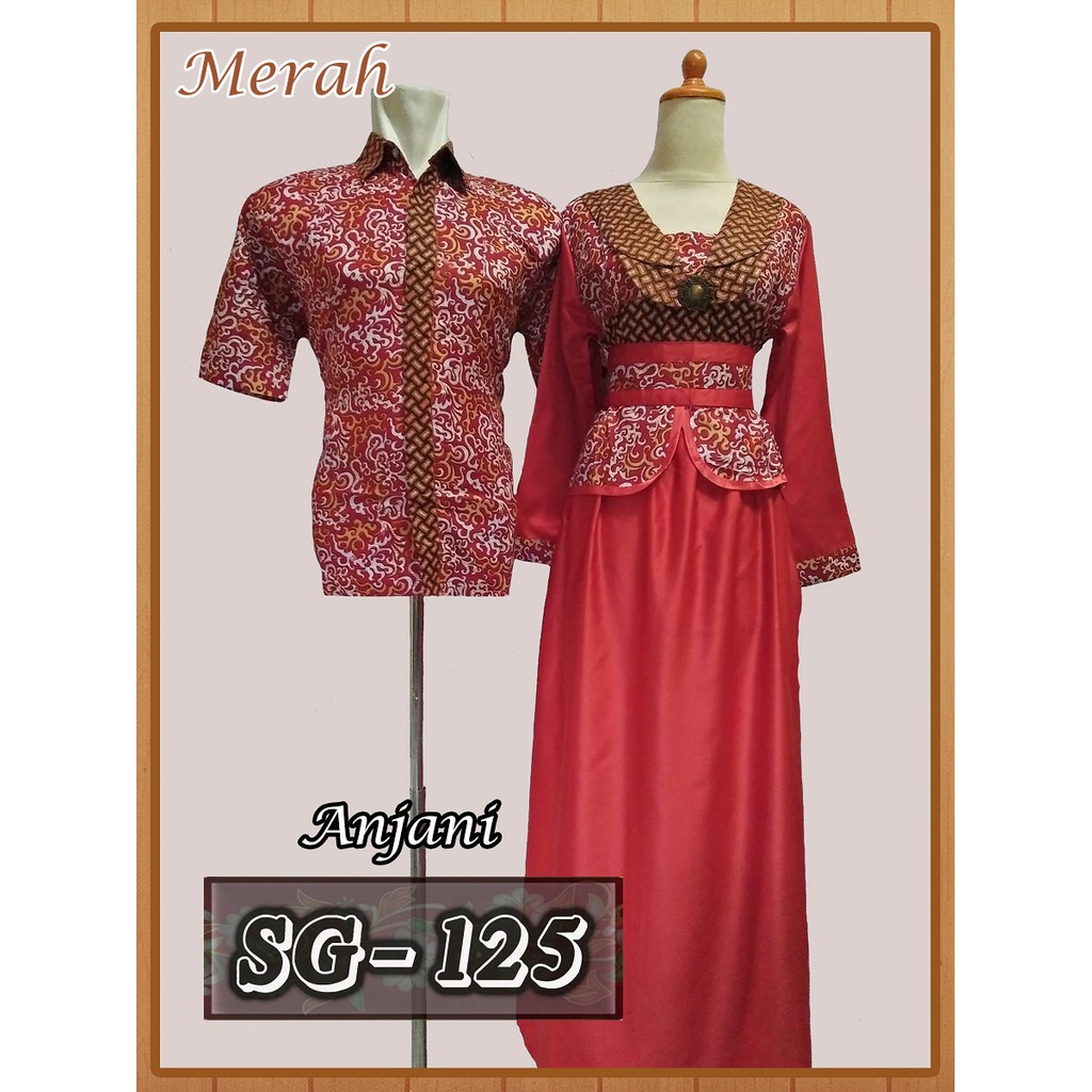Sarimbit Gamis Batik  /batik couple/ couple gamis/ batik gamis/ batik couple Anjani
