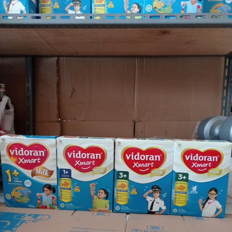 Vidoran Xmart 1+ dan 3+ vanila madu 725g