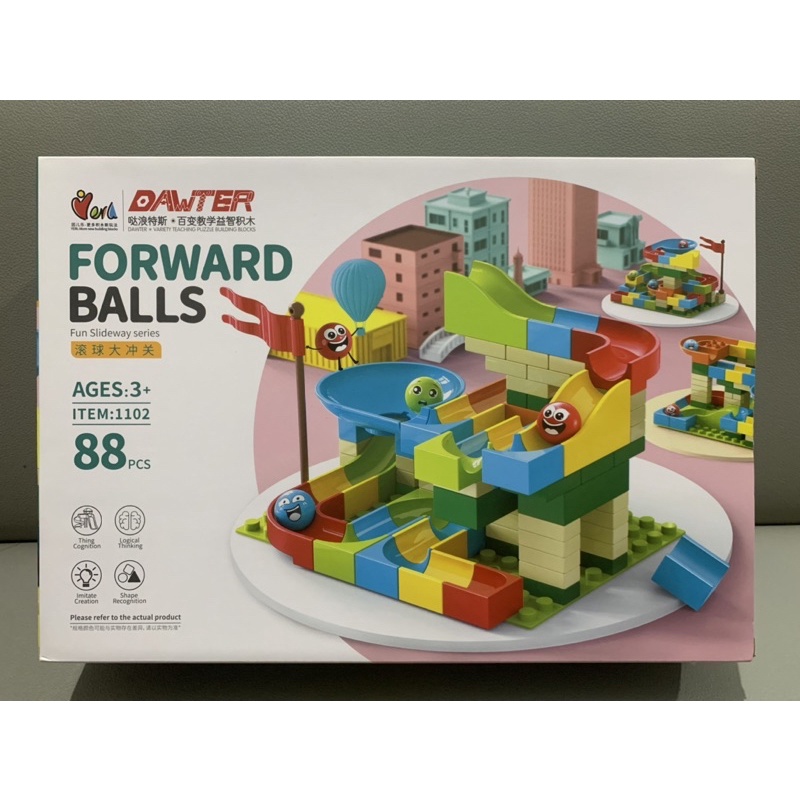 Lego Puzzle Dawter Forward Balls Mainan Edukasi Anak Rolling Ball Bola Seluncuran