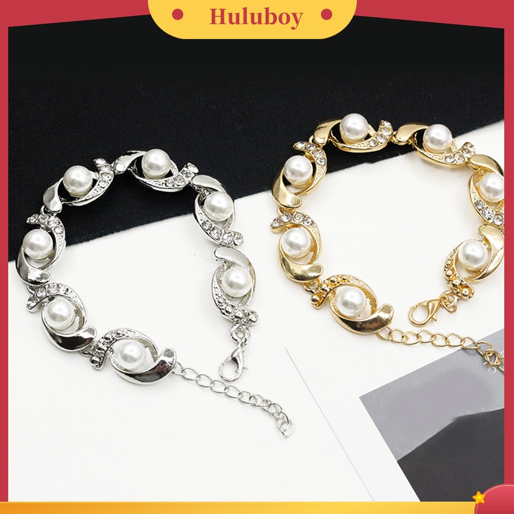 Hu Hu Hu Hu Hu Alat Bantu Pasang Kacamata♡ Gelang Mutiara Berlian Imitasi Adjustable Untuk Wanita