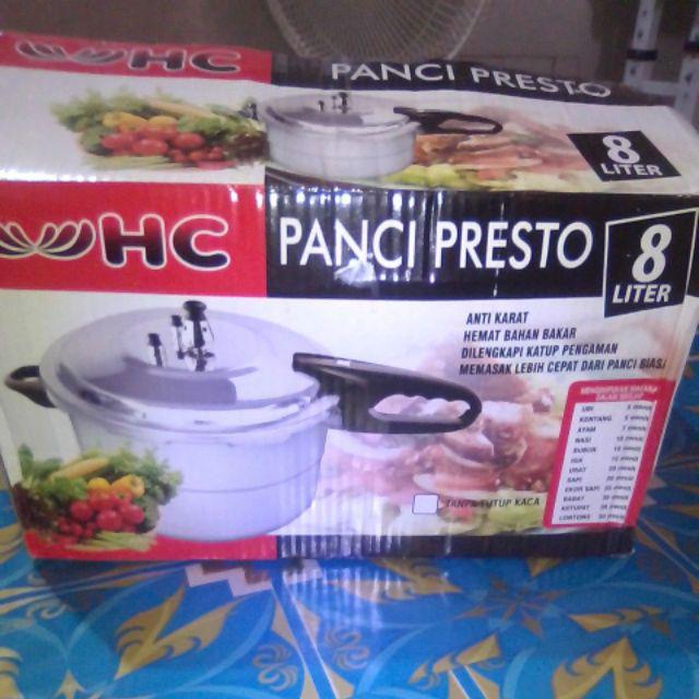 Panci Presto Hc | Trisonic | Happy Call| Powercook 8 Liter + Tutup Kaca