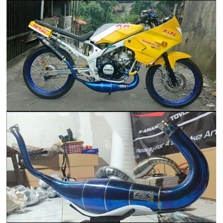 Knalpot Ninja R SS RR Cobra Original GJR Blue
