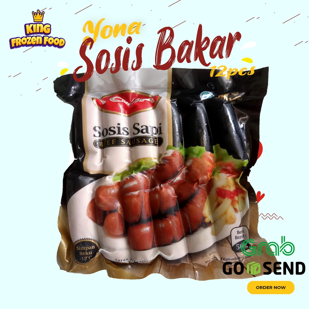 Yona Sosis Bakar Beef Sausage Isi 12pcs 500G