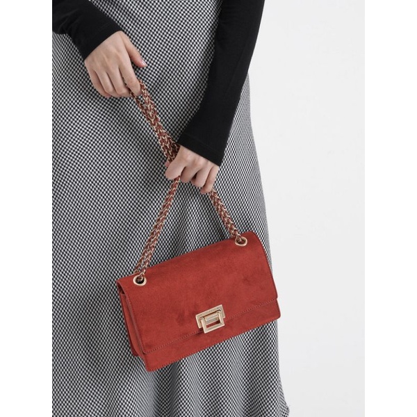 Preloved Tas Textured Chain Handle