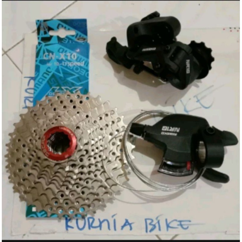 mini groupset 10 speed sepeda lipat mtb murah shifter kanan Niseko