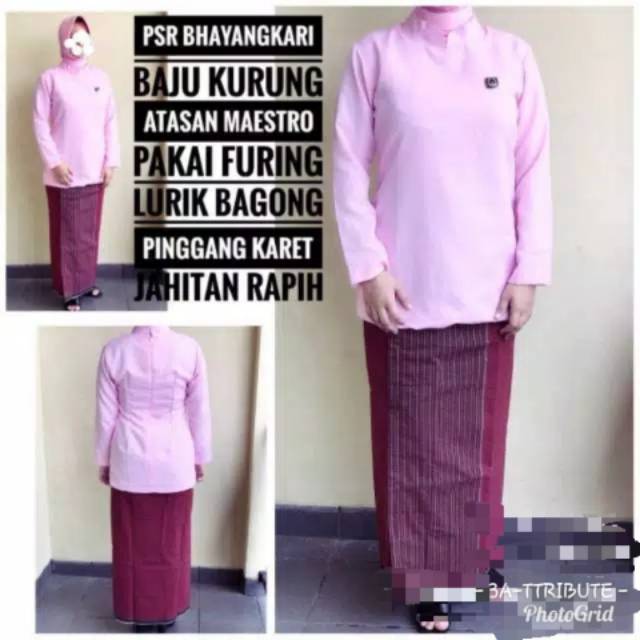 Baju PSR BHAYANGKARI SET ( ATASAN DAN ROK LURIK )