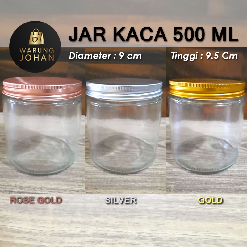 Jual Jar 500 Ml Jar Kaca 500 Ml Toples Kaca 500 Ml Tutup Alumunium Minimal 8 Pc Boleh Mix 4361