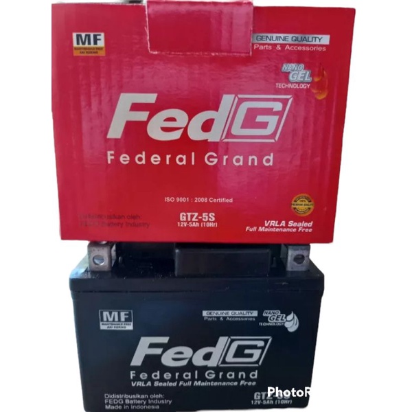 Aki Motor Federal Grand Fed-G GTZ 5S 12V 5AH Original