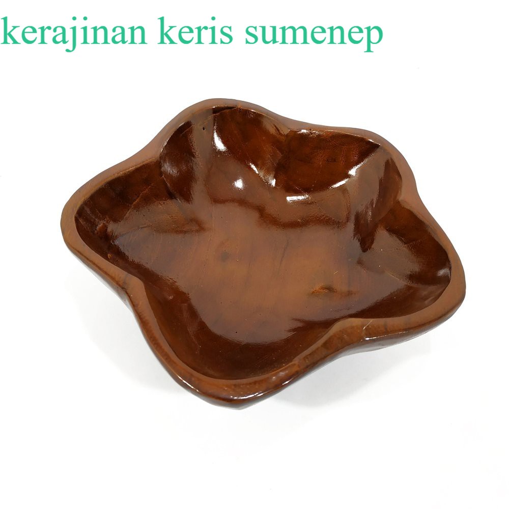 Wadah Serbaguna Tempat Cemilan Makanan Permen Coklat dan Asbak Rokok Kerajinan Kayu Jati Unik Antik