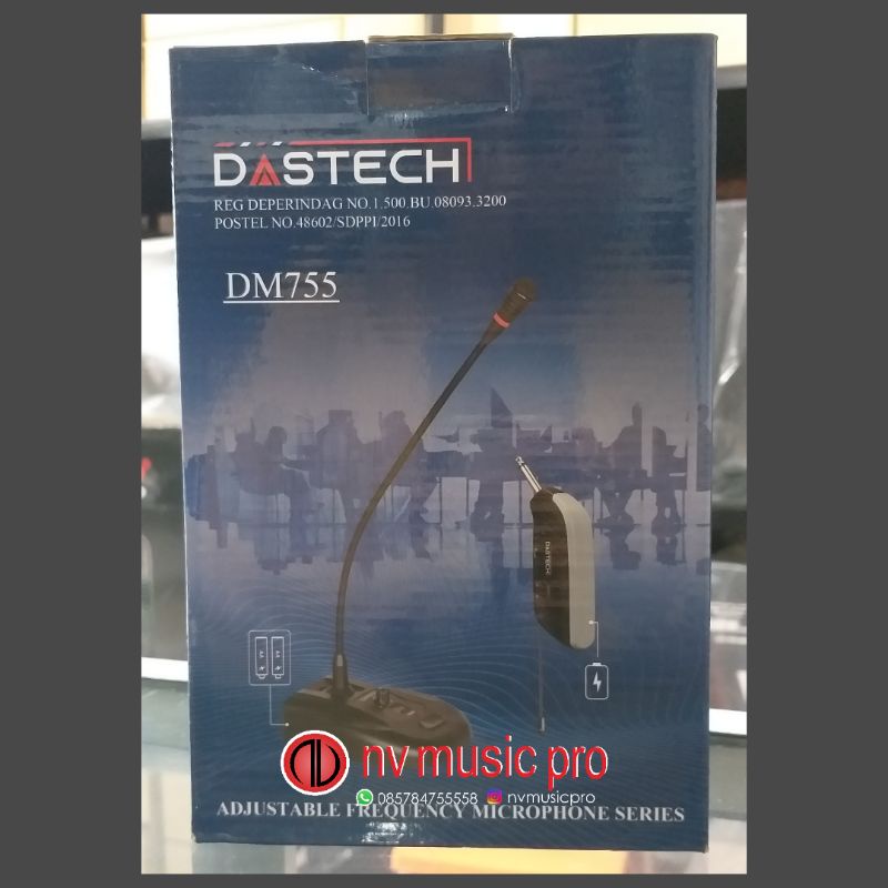 DASTECH DM 755 WIRELESS | MIC RAPAT , MIC PODIUM , MIC MEJA