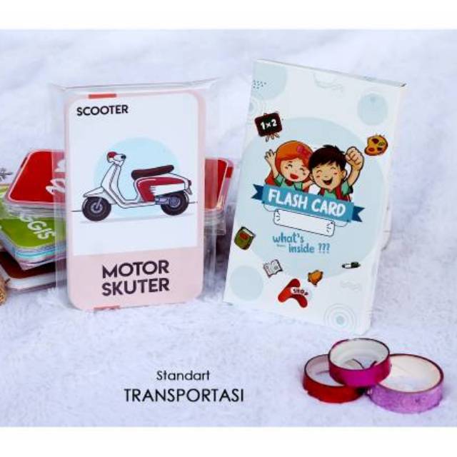 [FLASHCARD MURAH & BESAR MAINAN ANAK] Flash card Transportasi