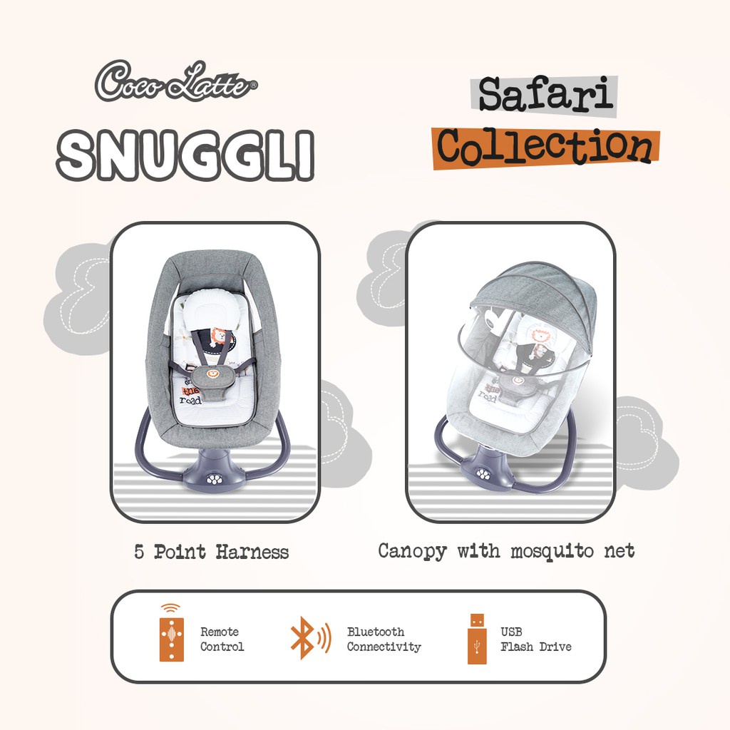 Coco Latte Weeler Snuggli Cocolatte OTOMATIS Bouncer Swing plus remote control Makassar