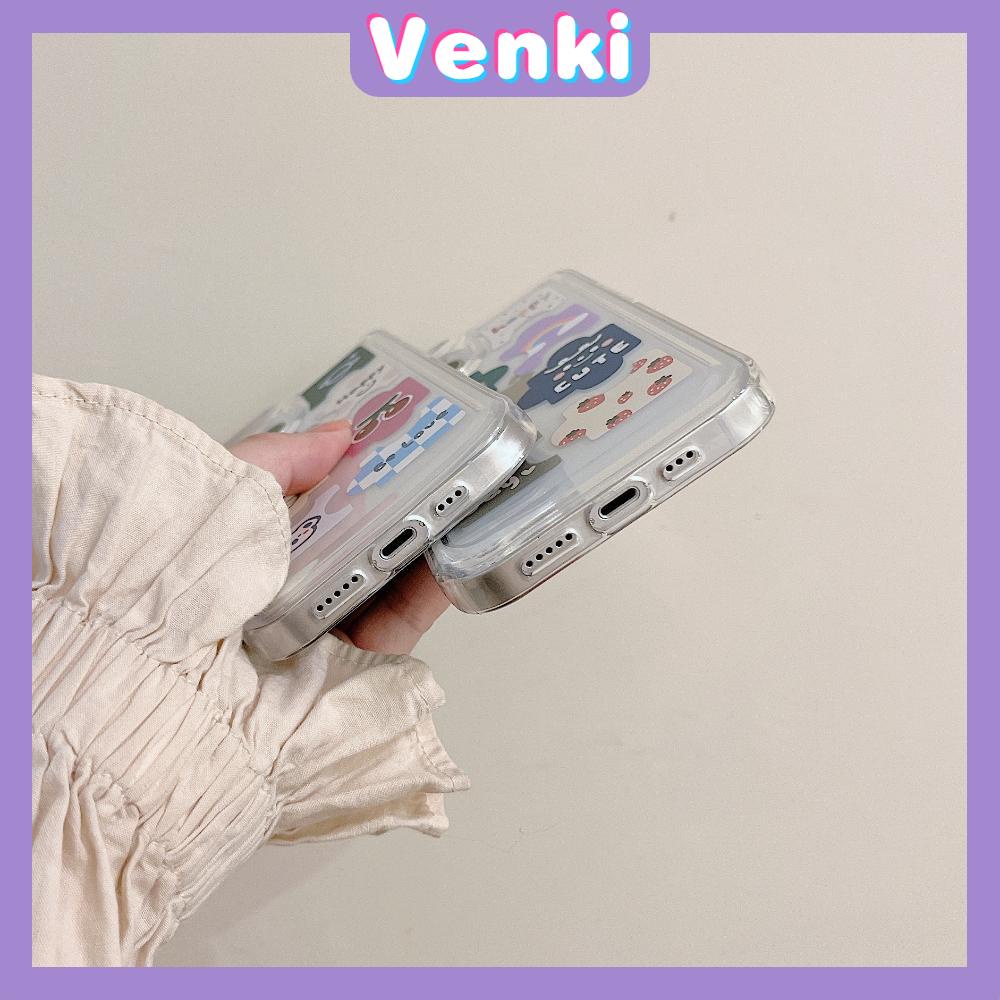 iPhone Case Clear Case Soft Thick TPU Shockproof Super Transparent Protection Camera Plating Button Cute Puzzle For iPhone 13 Pro Max iPhone 12 Pro Max iPhone 11 iPhone 7 Plus