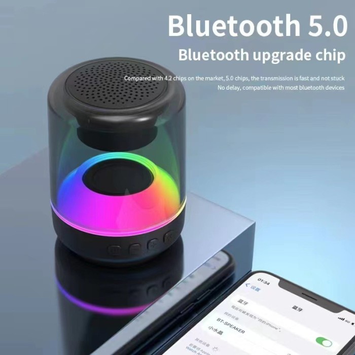 YD-66 TWS Bluetooth Portable Speaker RGB Led 3D Hi-Fi