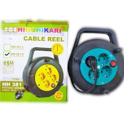 Hinohikari HH-381 Kabel Roll Box 15 Meter + Swicth / Saklar On Off SNI - Berkualitas