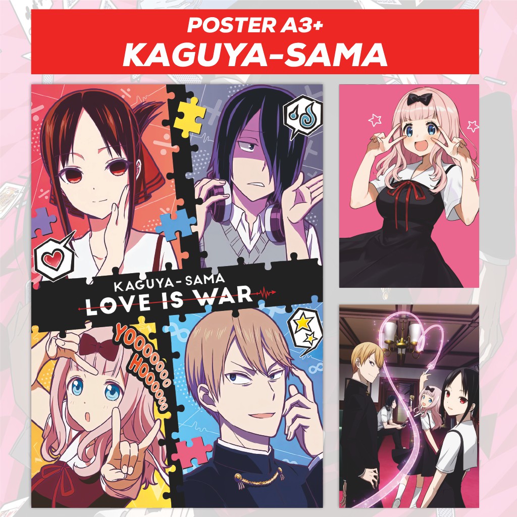 Poster Kaguya Sama Love Is War Anime Kaguya Chika Shirogane - Ukuran A3+
