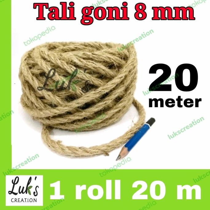 

[BISA COD] tali goni 8 ply 8 mm 19 m 250 gr - tali rami - tali tampar goni murah