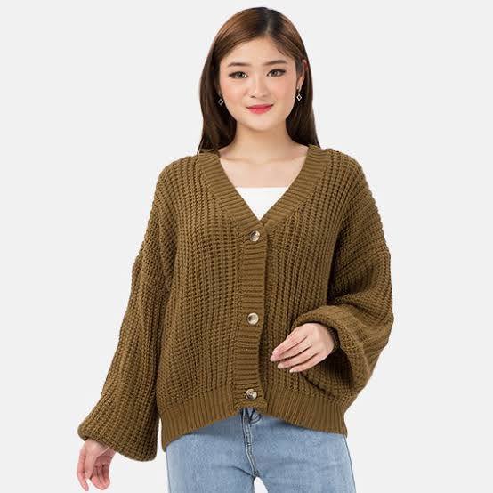 CARDIGAN RAJUT LENGAN PANJANG HITZ