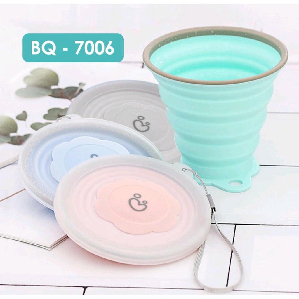 BABYQLO FOLDABLE SILICONE CUP/ GELAS LIPAT BQ7006