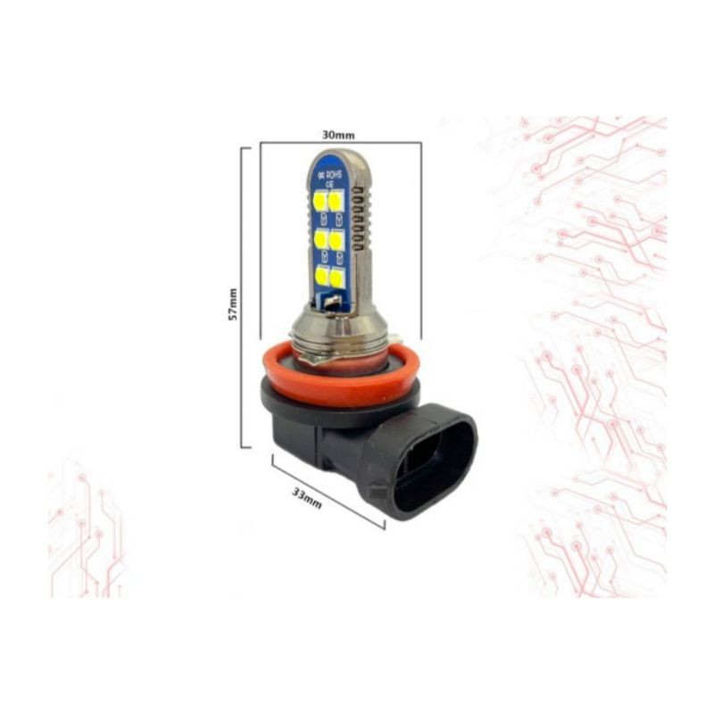 lampu led H11 12 titik foglamp merk aes