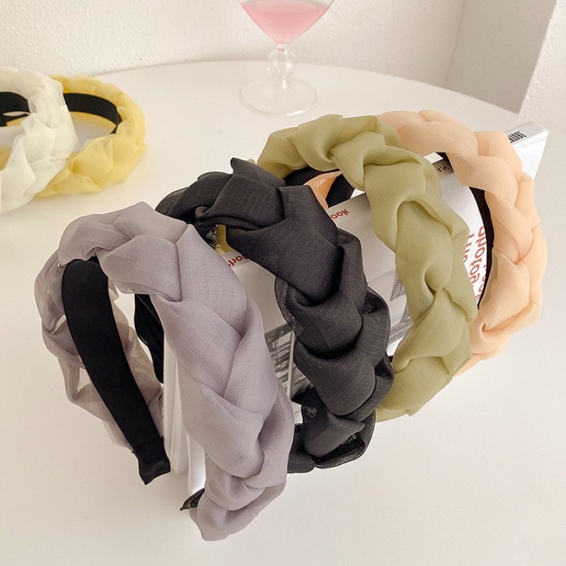 bando-67 Women Girls Cross Bee Hairband Hair Band Female Sweet Patchwork