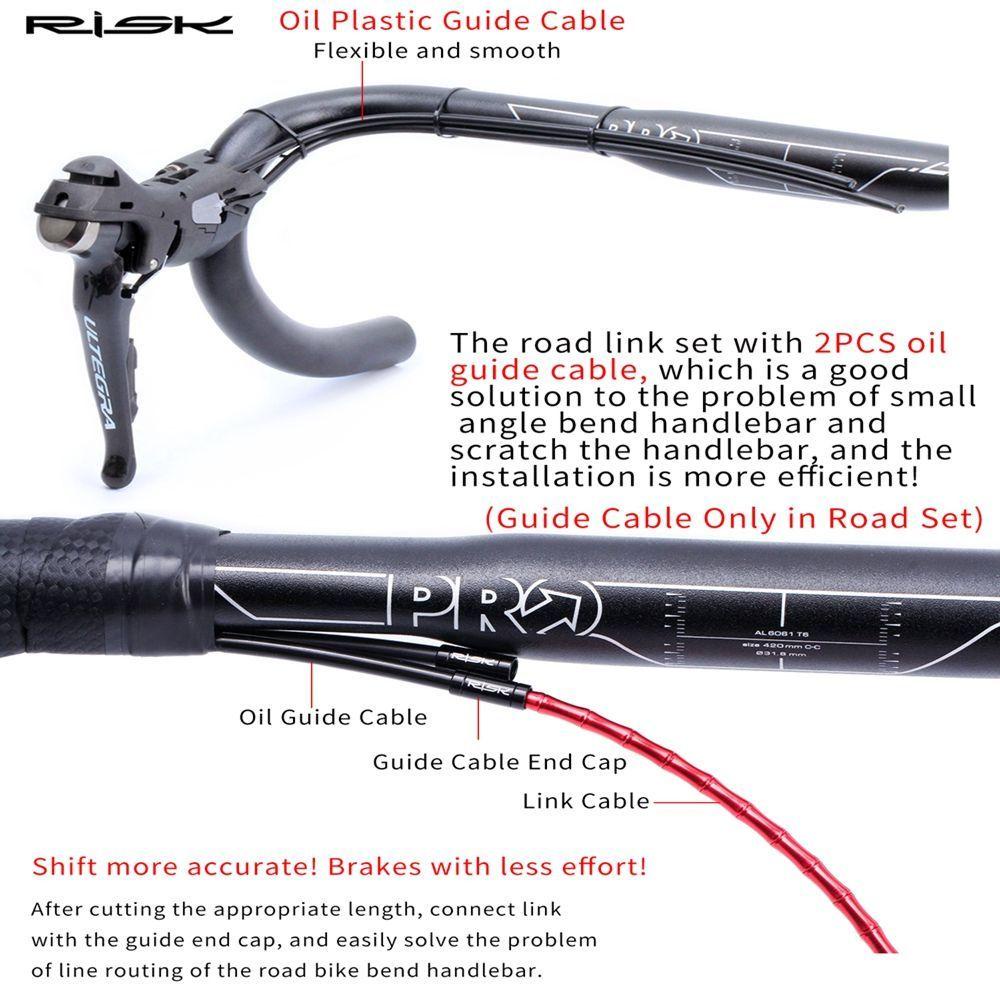 R-FLOWER Jalur Kabel Rem Sepeda Aksesoris Sepeda Roadbike Fits Derailleur/Brake Aluminium Alloy