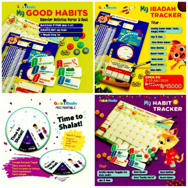 My Good Habits, My Habit Tracker, My Ibadah Tracker, DIY Jam Sholat