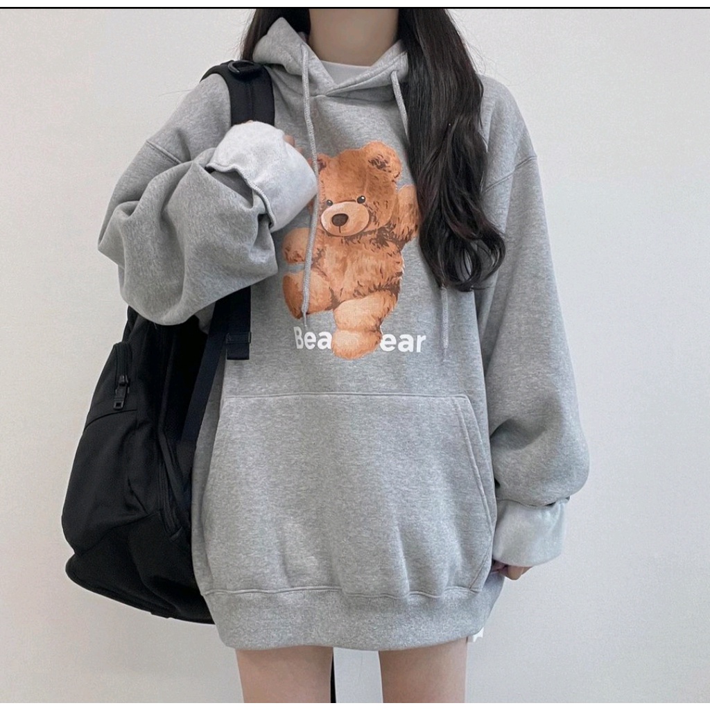 BEAR BEAR HOODIE SWEATER HOODIE WANITA