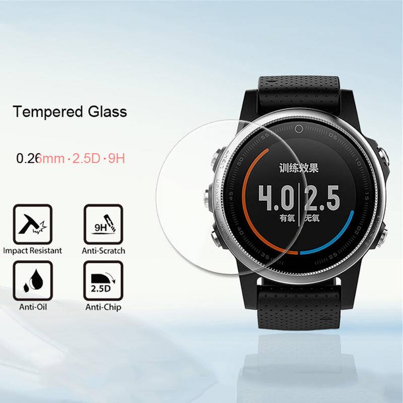 1-2pcs Tempered Glass Pelindung Layar Smartwatch Garmin 225 235 245 935 645 735 XT Series Forerunner 245 Fenix5