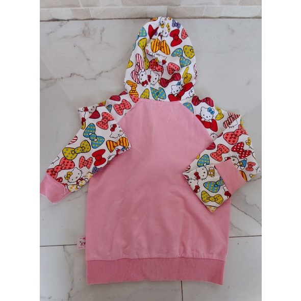 Jaket Anak Pink kittycat Perempuan/ Jaket anak 2 tahun-5 tahun/ Jaket anak ada kupluk nya lembut nyaman dipakai