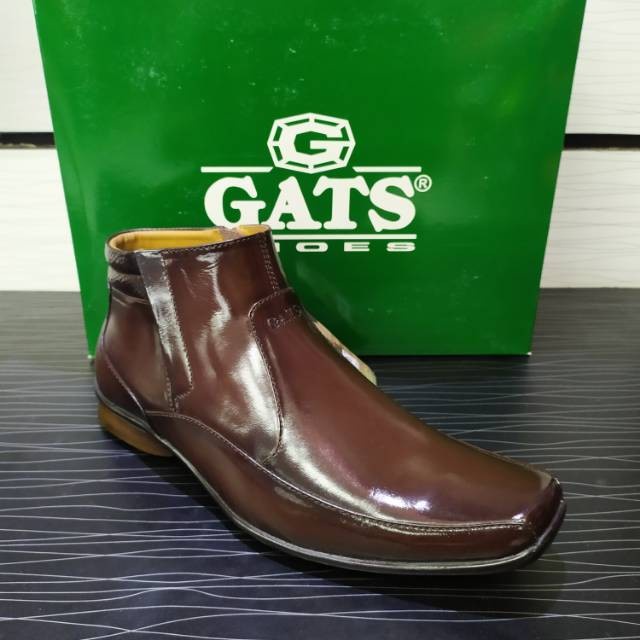 SEPATU KULIT BOOTS GATS ZU 0051 BROWN ORIGINAL GATS TERLARIS