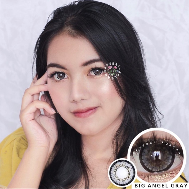 Kawaii big angel gray 14.5mm softlens original korea