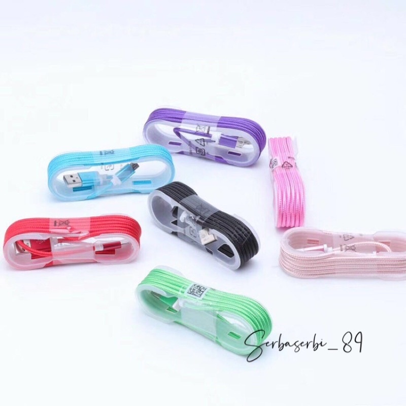 1.5 meter nylob kepang usb data fast charging warna warni kabel data usb micro type c iph fast charging