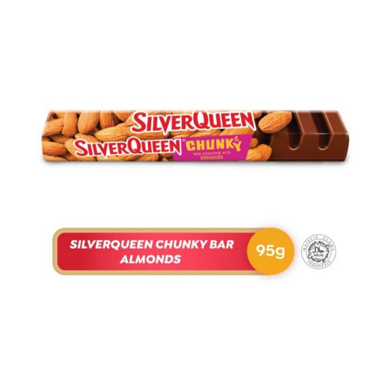 

Coklat Silverqueen Chunkybar almond / cashew 95 gr