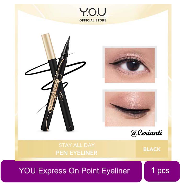 YOU Express On Point Eyeliner [Quick-set Formula, Ultra-soft Felt Tip, Up to 12H Long-wear]_Cerianti