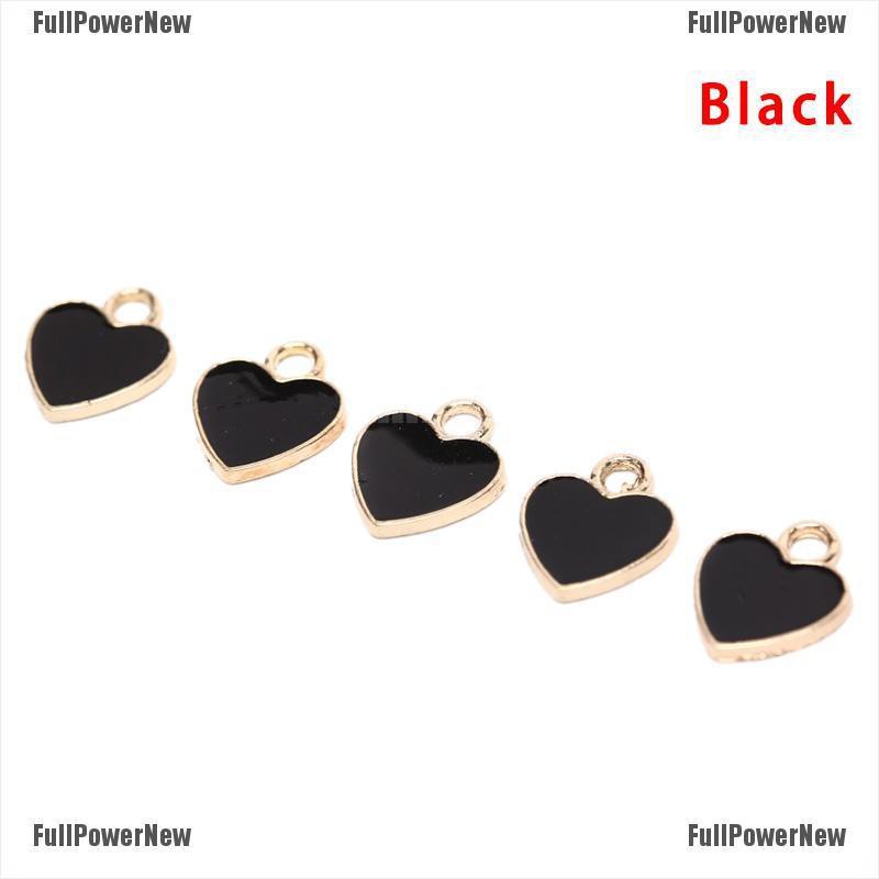 [FULLのJY] 20Pcs/Set Enamel Alloy Love Heart Charms Pendant DIY Craft Jewelry Making Gift