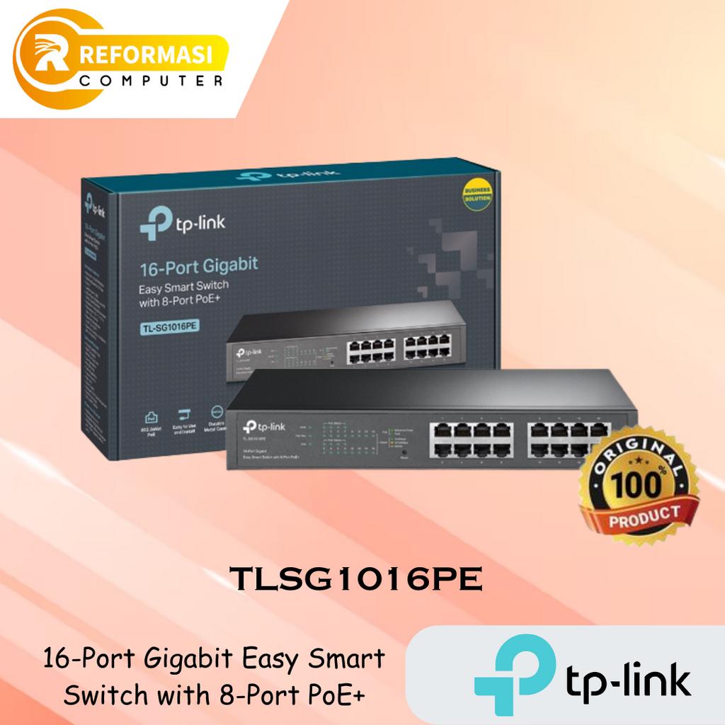 Switch 8Port PoE+ TPLINK TL-SG1016PE 16-Port Gigabit Easy Smart PoE