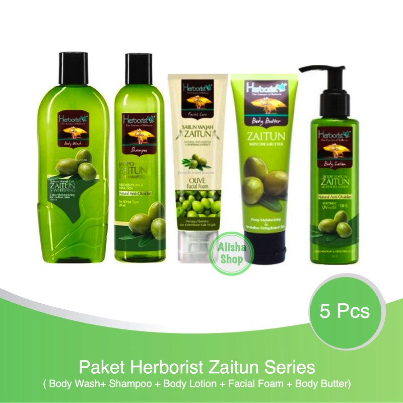 Paket Herborist Zaitun Series ( Body Wash + Shampoo + Foam