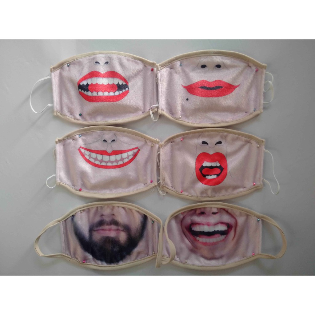 Jual Masker Kain 3 Lapis Ply Katun Aneka Kartun Wajah Masker Unik Dan