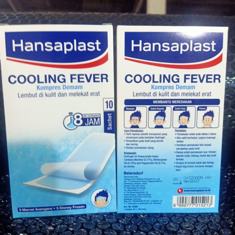 HANSAPLAST COOLING FEVER 1 box isi 10 Lembar