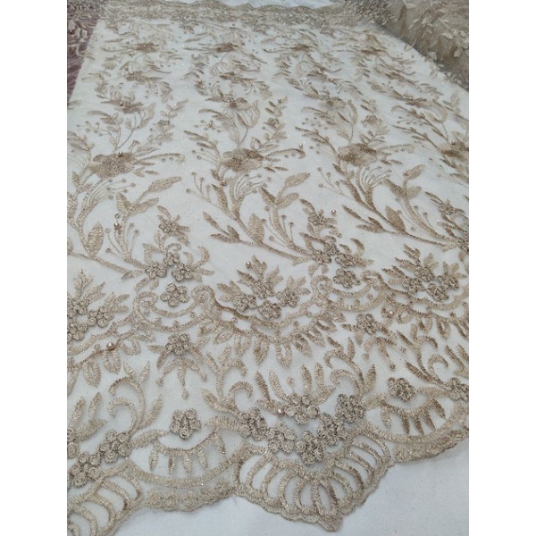 Kain Tile Payet Spangel/Tile Payet Spangkle/Payet Sequin/Bahan Kebaya