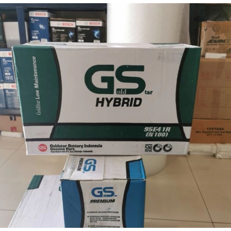 AKI BATERAI BASAH GS GOLDSTAR HYBRID N100/95E41R GENSET MOBIL TAFT 12V 100AH