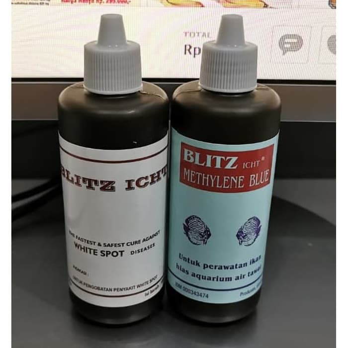 

PSM - 196 - Blitz Icht Methylene Methyline Blue 100ml Obat Ikan White Spot Jamur - Biru -BEST SELLER