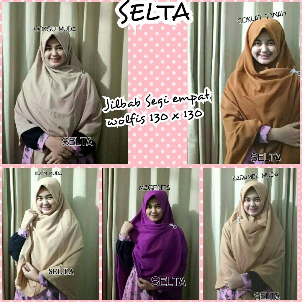 Jilbab segi empat 130 x 130
