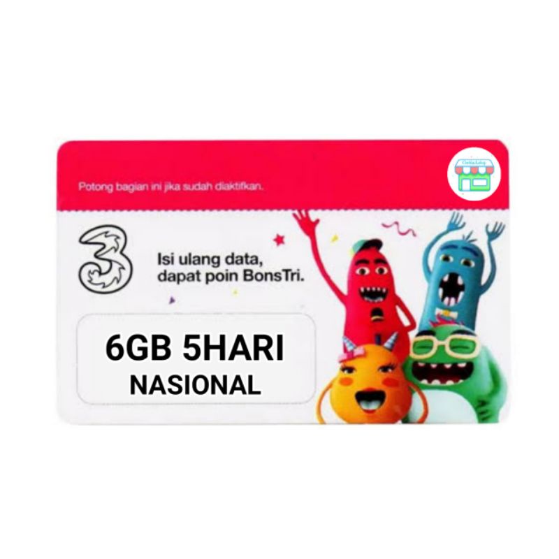 VOUCHER TRI 6GB 5HARI NASIONAL